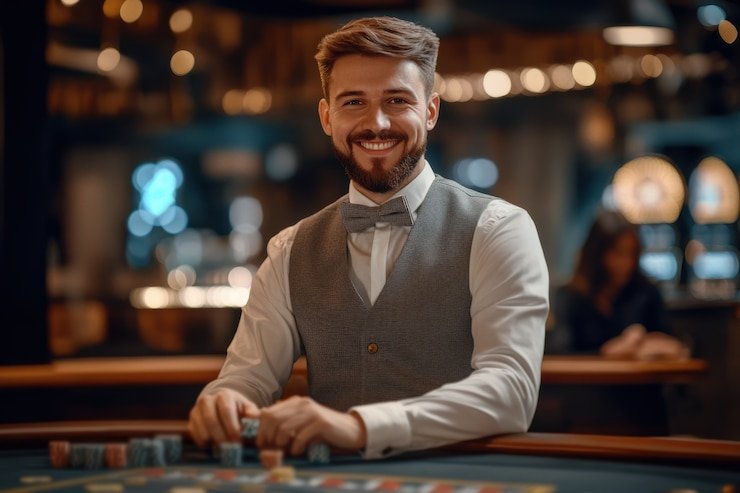 Layar perangkat menunjukkan berbagai permainan slot online dengan berbagai tema dan fitur